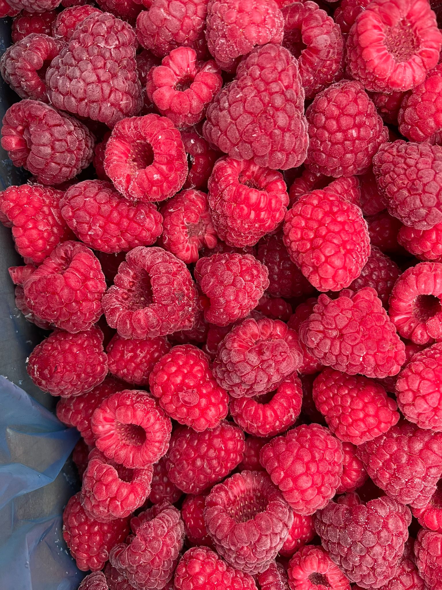 Mrożone maliny — zbliżenie